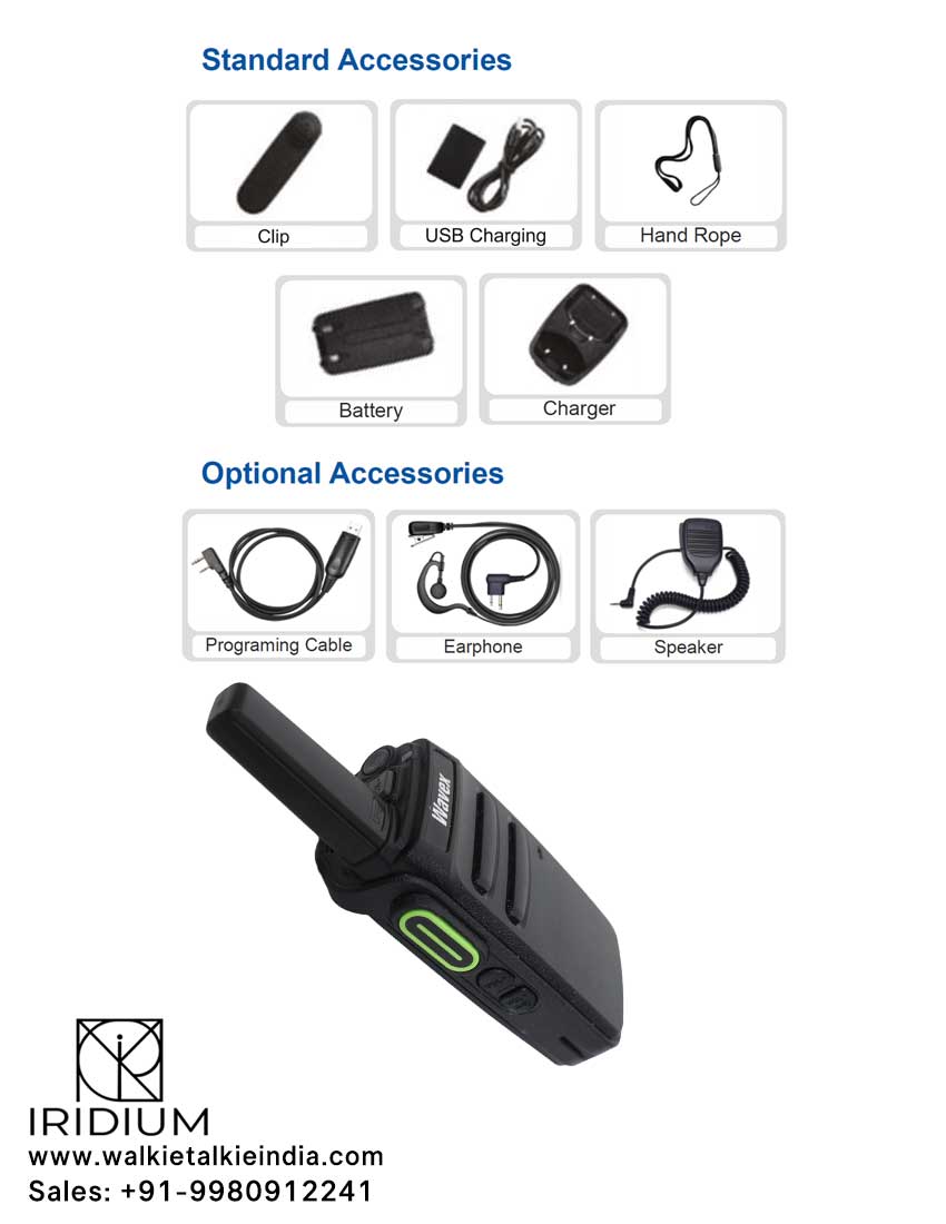 PT100 Mini Wavex License Free Walkie Talkie Dealer Distributor Bengalore Wavex Walkie Talkie Suppliers in Bengaluru Mysore Mangalore Channai